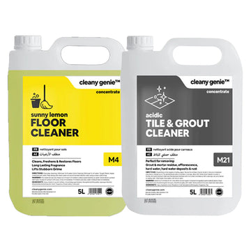Floor Cleaner M4 | Sunny Lemon 5L + Acidic Tile & Grout Cleaner M21 | 5L Combo