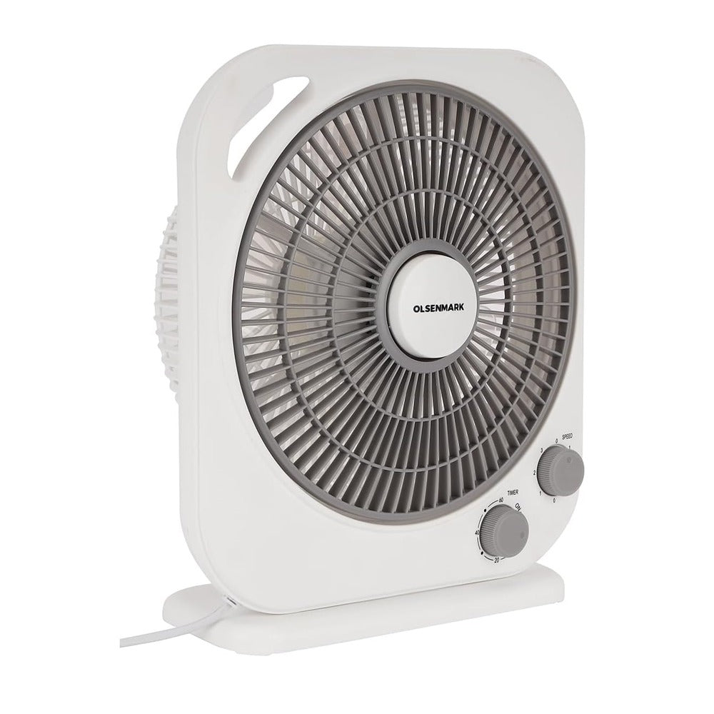 مروحة صندوقية 10 بوصة / 3 سرعات، مؤقت 60 دقيقة