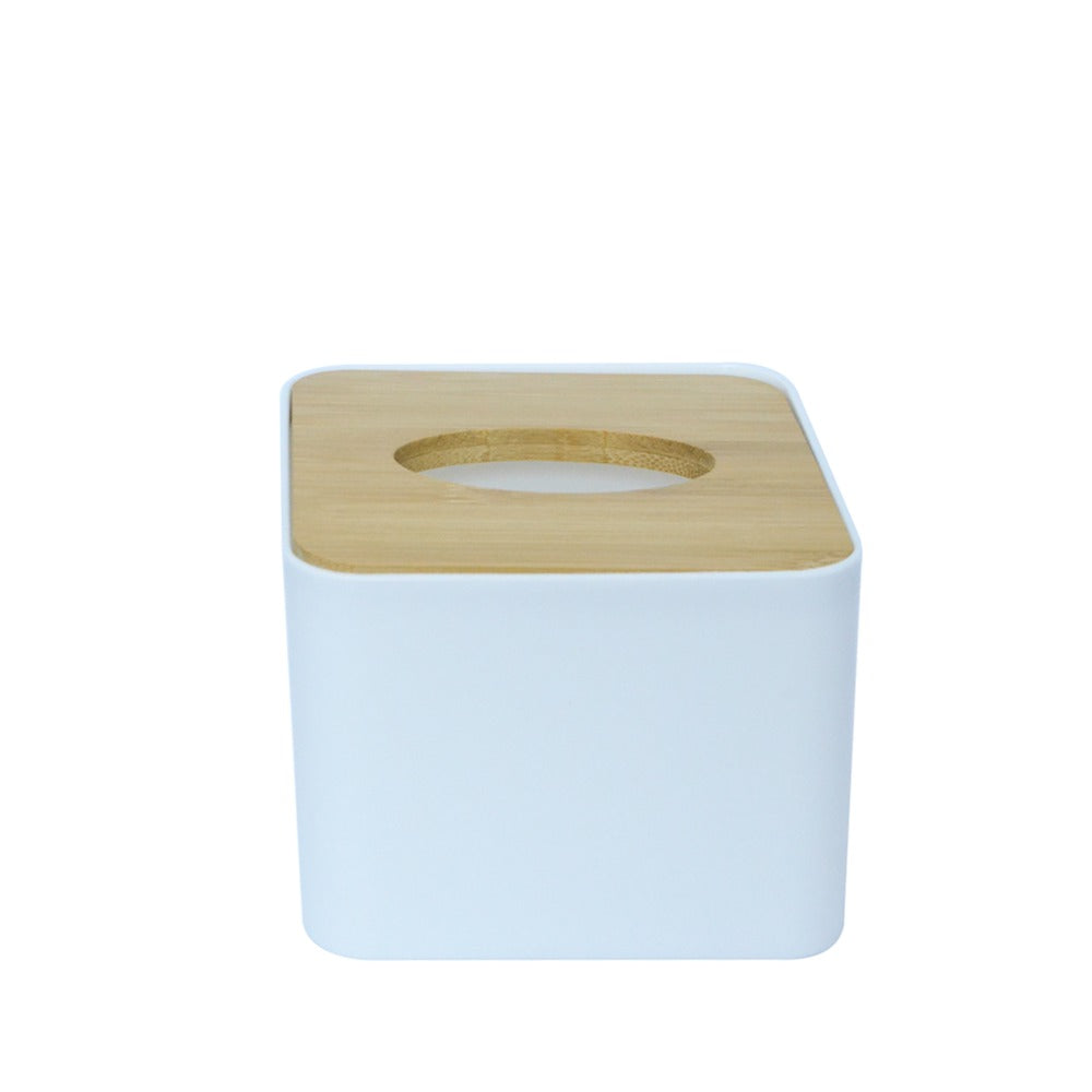 Orchid Tissue Box W/Bamboo Lid Small