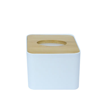 Orchid Tissue Box W/Bamboo Lid Small