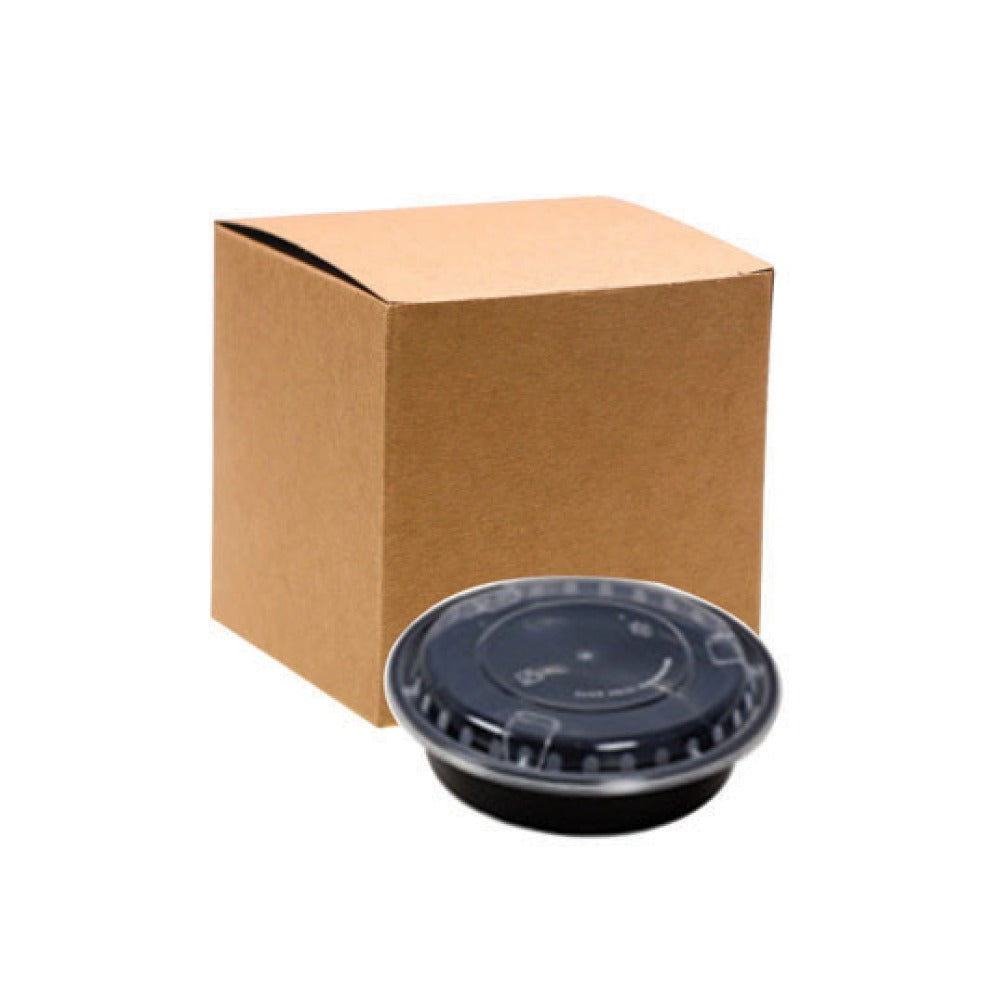 Micro. Cont. Round Black 24oz | Pack of 150