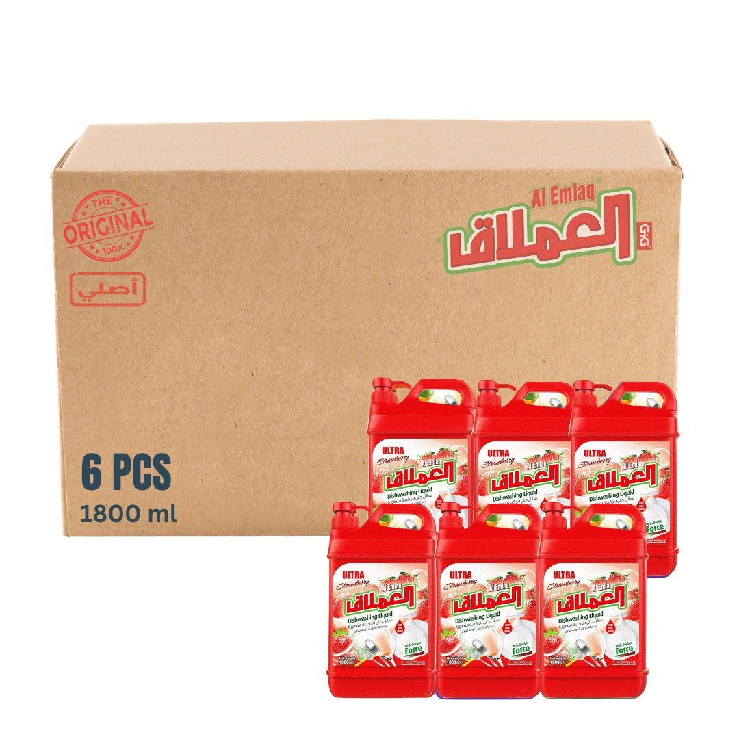 Al Emlaq Dishwashing 1800ML Strawberry | Pack of 6