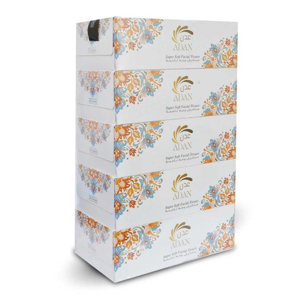 Adan Soft Facial Tissue 200s | Pack of 5