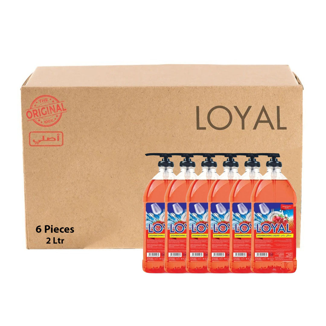 LOYAL Dishwashing Liquid Red Pomegranate 2L    |     Pack of 6