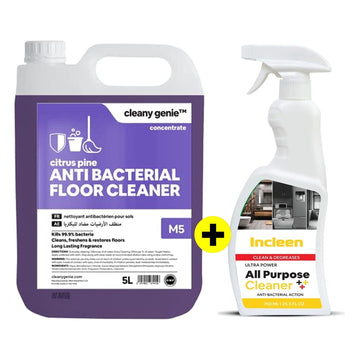 Antibac Floor Cleaner M5 | Citrus Pine 5L + INCLEEN All Purpose Cleaner 750ML