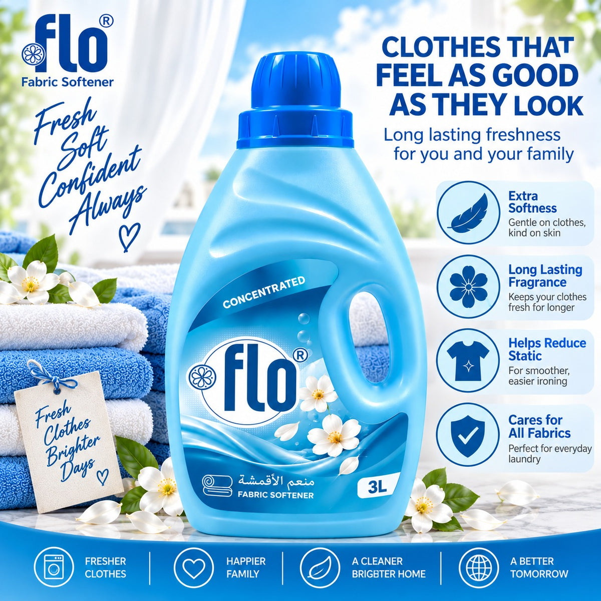 FLO Concentrated Fabric Softener Blue 3L