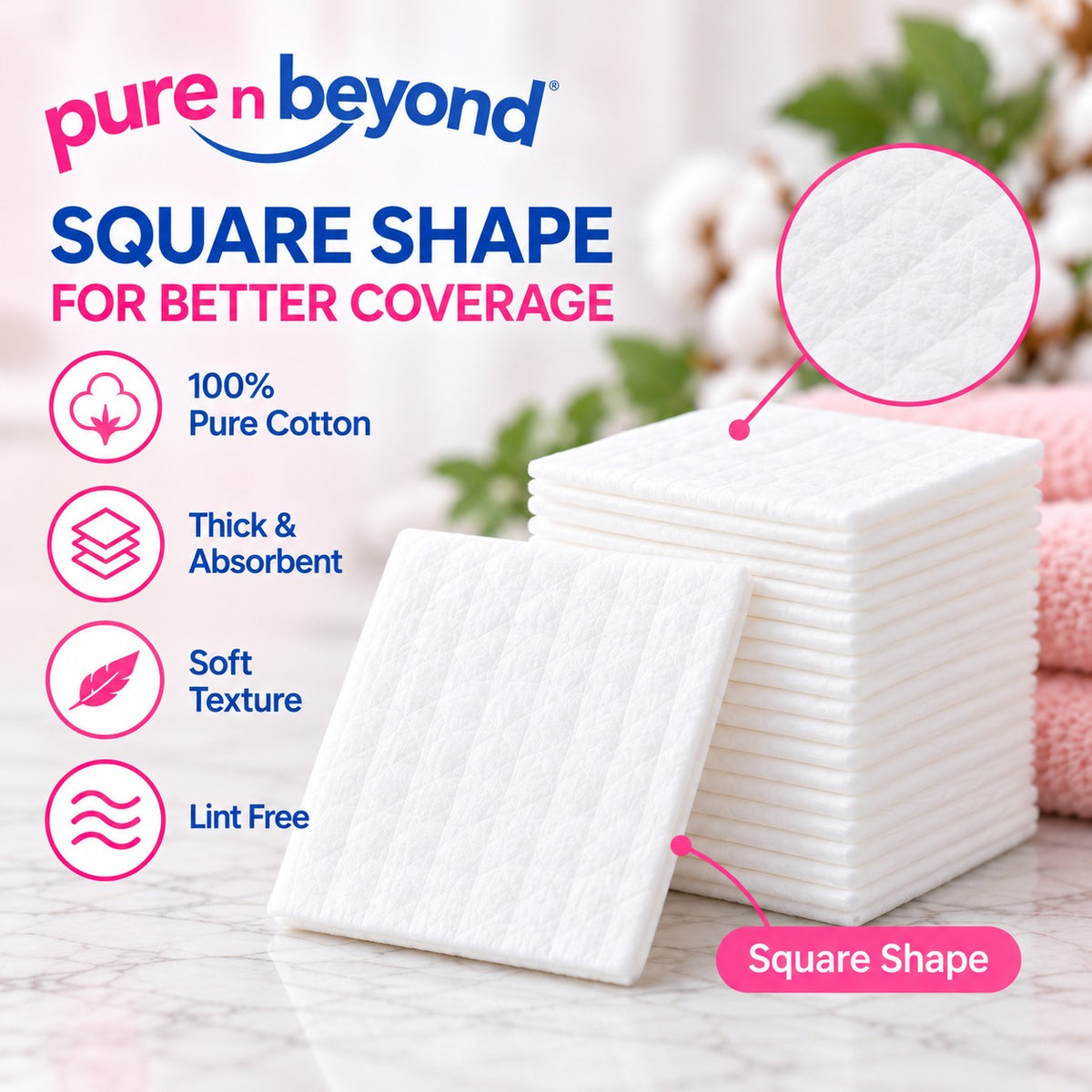 Pure n Beyond Cosmetic pads 100pcs