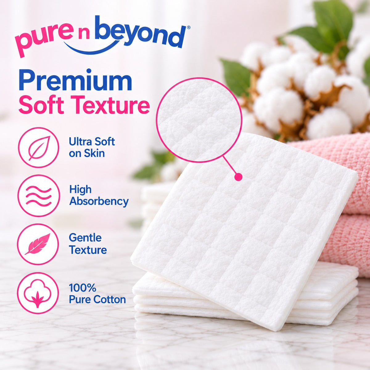 Pure n Beyond Cosmetic pads 100pcs