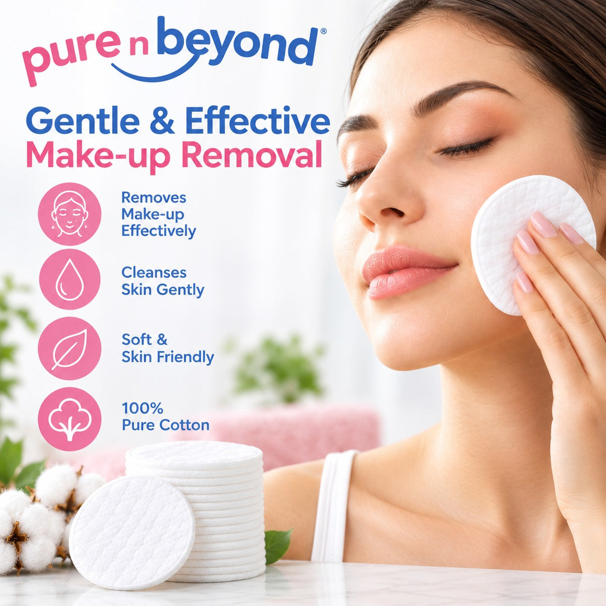 Pure n Beyond Cosmetic pads 3X80s