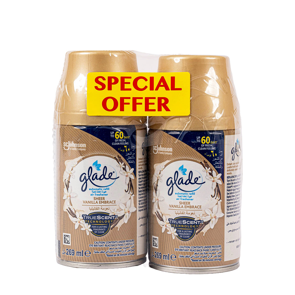 Glade Auto Refill Sheer Vanilla 2X269ML