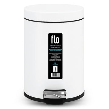 FLO S.S DUSTBIN - DELLA WHITE  5L