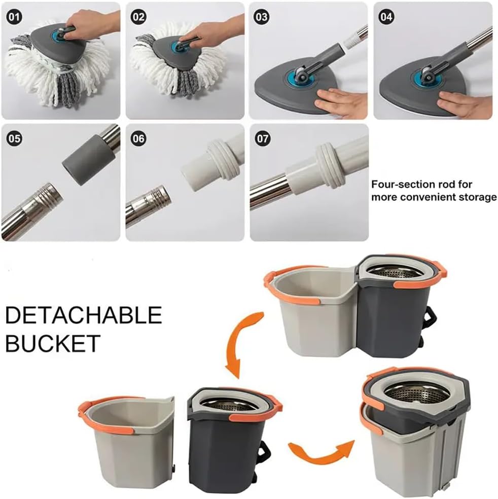 ممسحة دوارة CG TWINS مع دواسة