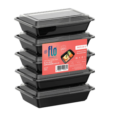 Micro. Cont. Rec. Black 38oz | Pack of 5 |