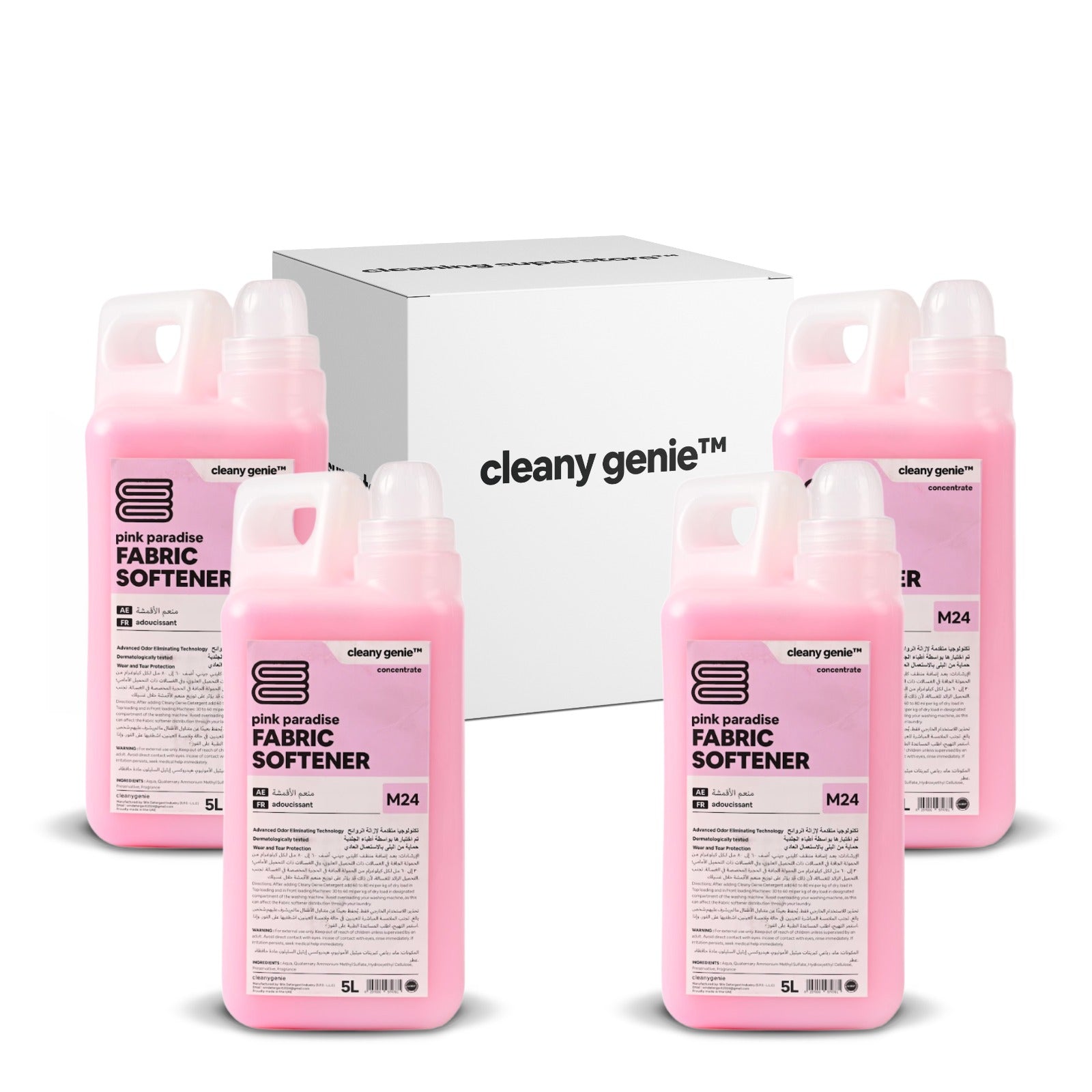 Fabric Softener M24 | Pink Paradise 5L | Pack of 4