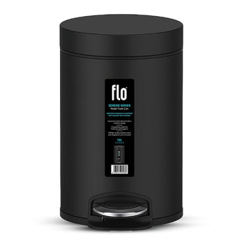 FLO DUSTBIN - SERENE  BLACK 12L