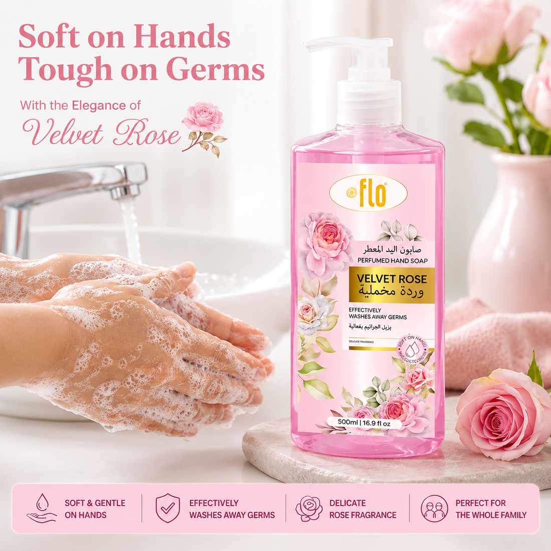 FLO Hand Wash Velvet Rose 500ml