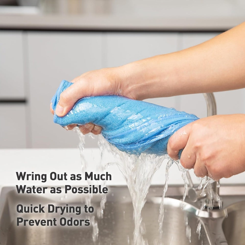 CLEANY GENIE Microfiber Cloth Gray Pack of 12