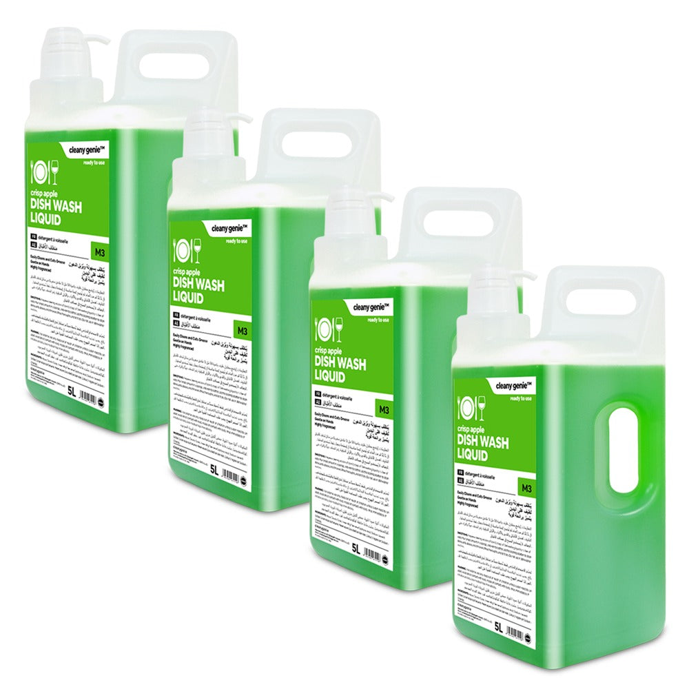 Dishwash Liquid M3 |  Crisp Apple 5L | Pack of 4