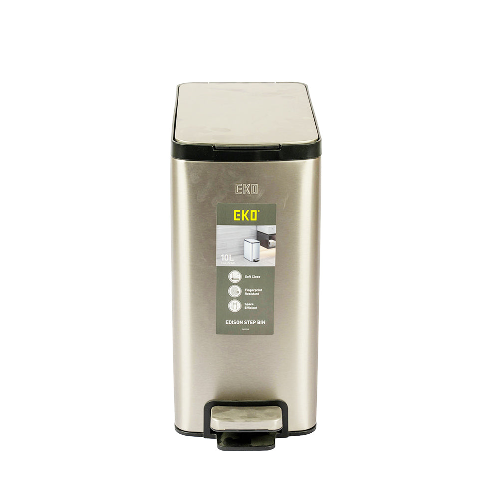 سلة مهملات EKO EDISON SLIM STEP BIN سعة 10 لتر