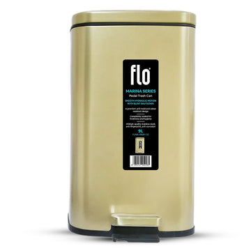 FLO DUSTBIN - MARINA CHAMPAGNE GOLD 9L