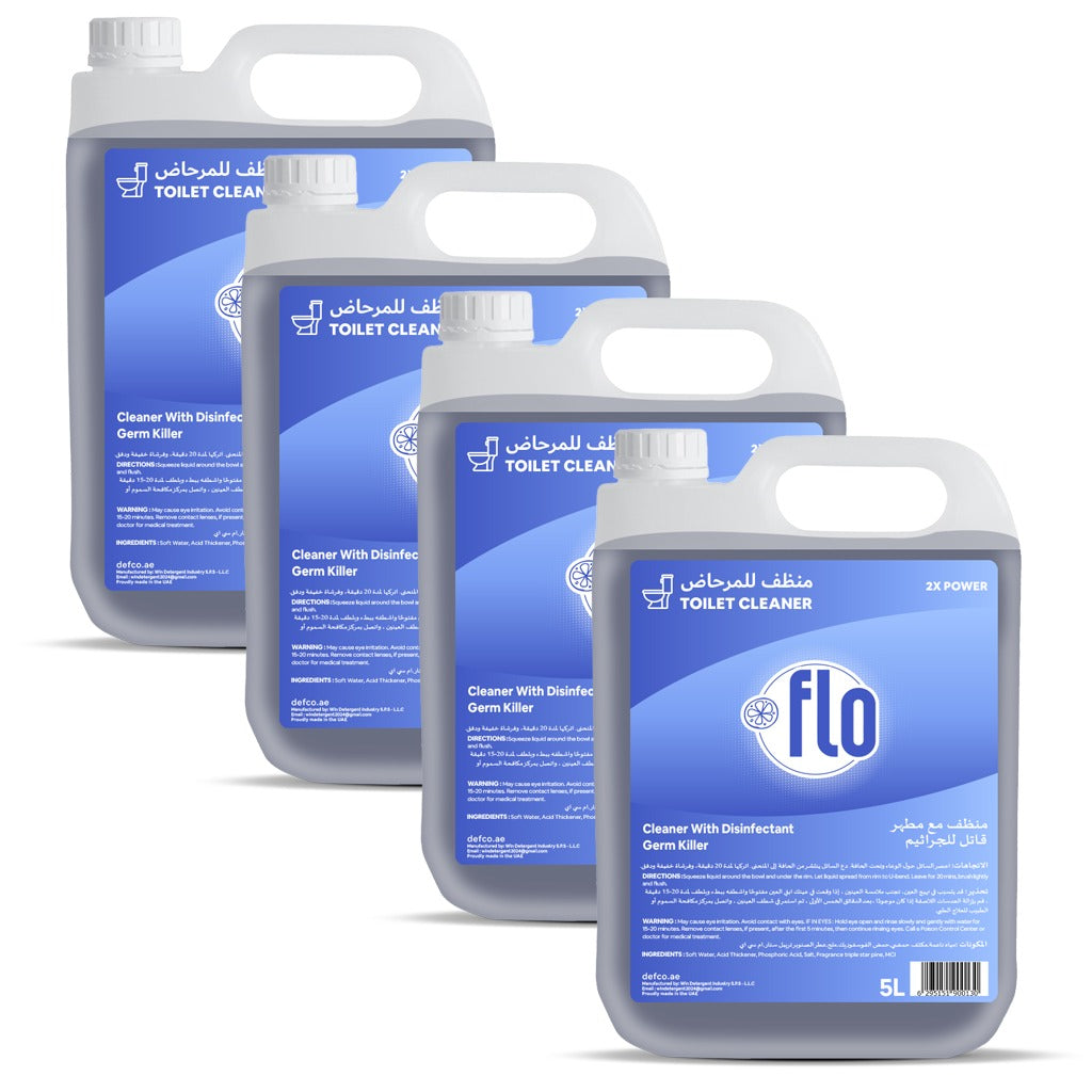 FLO Toilet Cleaner 5L Pack of 4