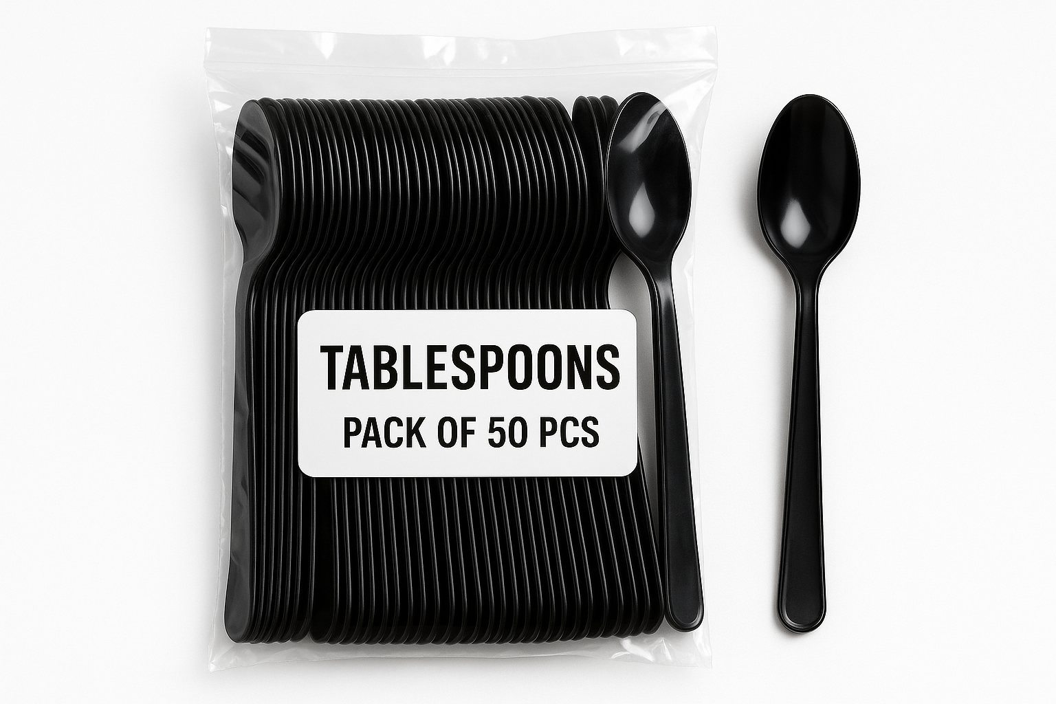 BLACK TABLE SPOON PACK OF 50 PCS