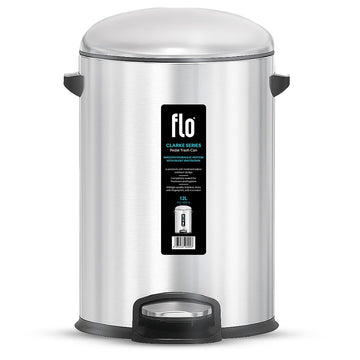 FLO S.S DUSTBIN - CLARKE  MATT STEEL 12L