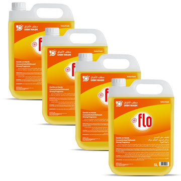 FLO Dishwash Lemon 5L   |   Pack of 4