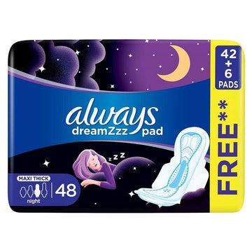 فوط صحية Always Night Star، 48 فوطة
