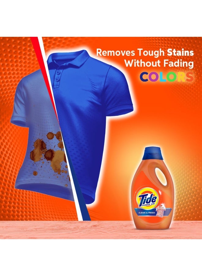 TIDE POWER GEL CLEAN & FRESH 1.8L-Pack of 4