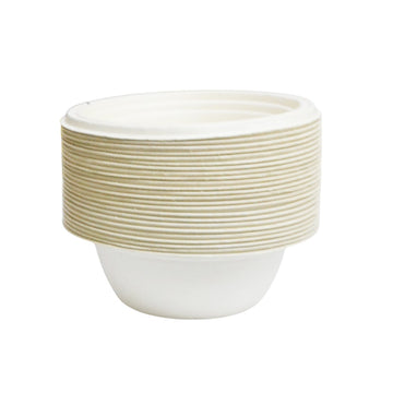 أوعية شوربة من قصب السكر العضوي، سعة 500 مل (16 أونصة) - عبوة من 25 قطعة