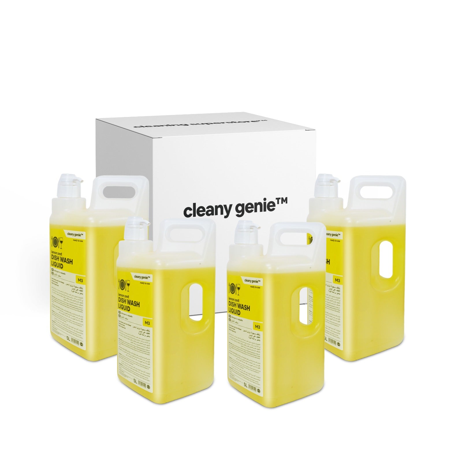 M3 Dishwash Liquid 5L Lemon Zest | Pack of 4