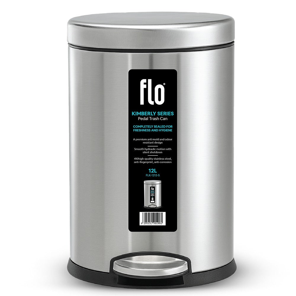 FLO S.S DUSTBIN - KIMBERLY  MATT STEEL 12L