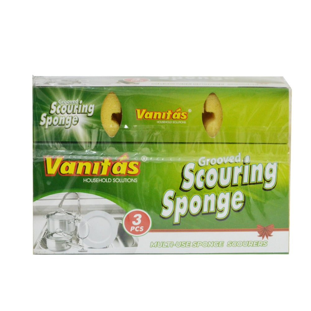 GROOVED SCOURING SPONGE 3x3