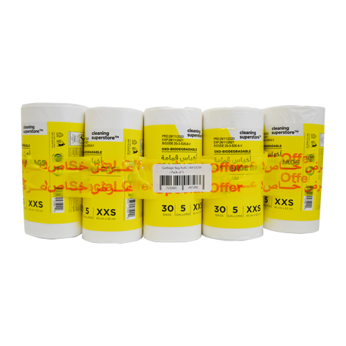 Garbage White Roll XXS | 45X52CM | 5 Rolls