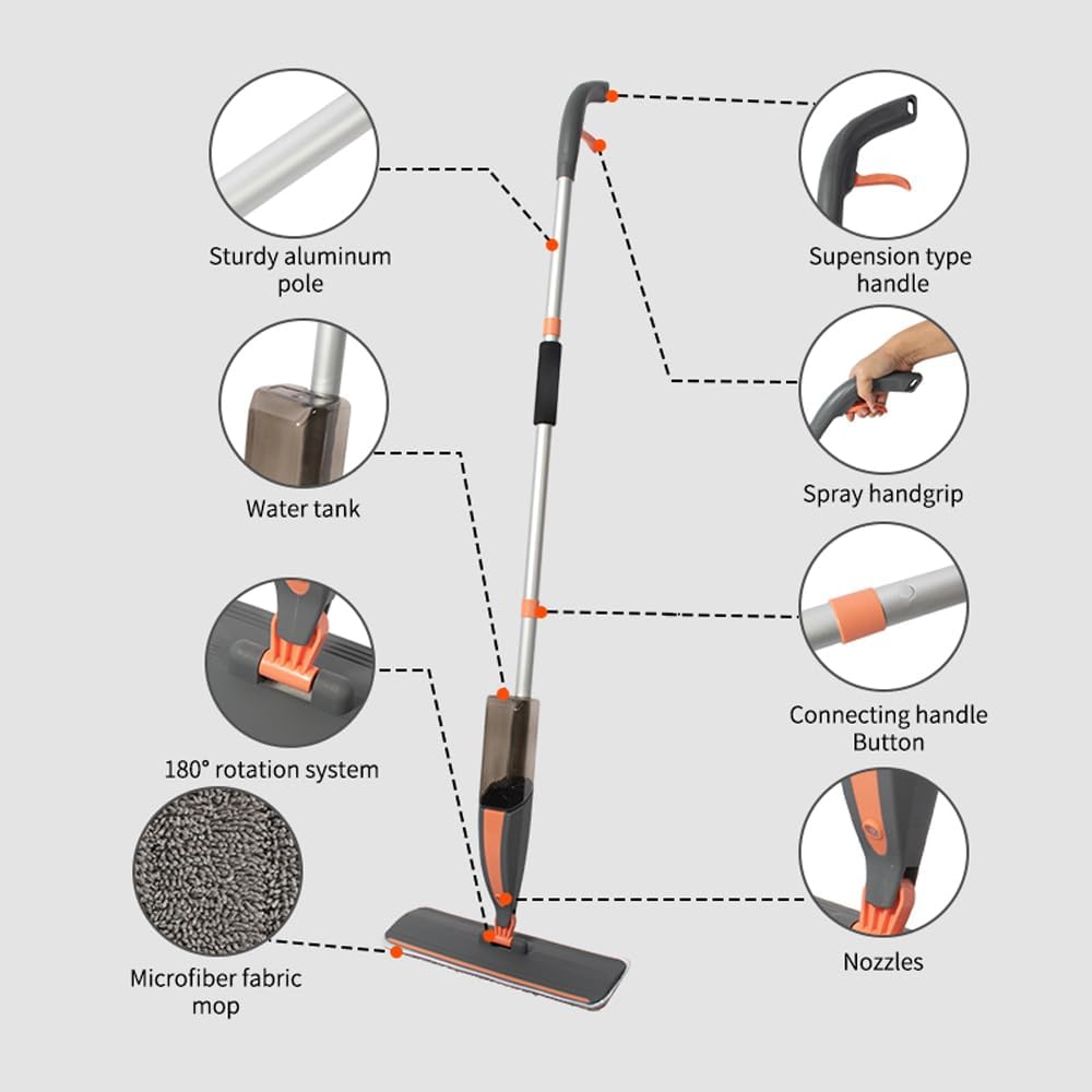 ممسحة رش CG بمقبض من الفولاذ المقاوم للصدأ