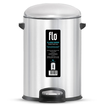FLO S.S DUSTBIN - CLARKE  MATT STEEL 5L