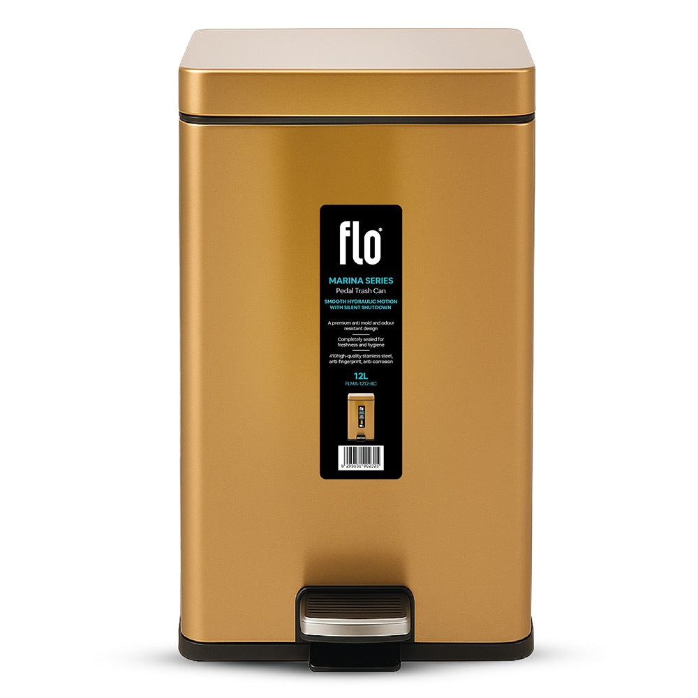 FLO DUSTBIN - MARINA BRONZE 12L