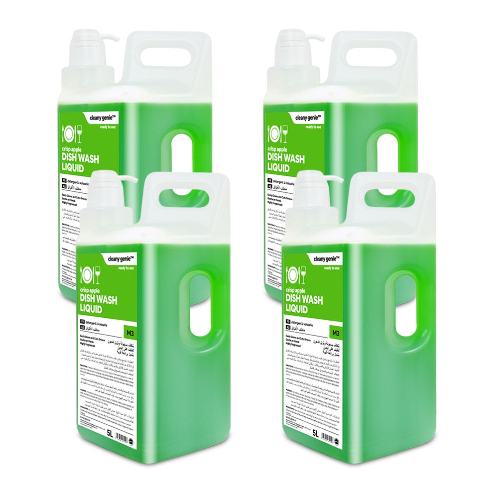 Dishwash Liquid M3 |  Crisp Apple 5L | Pack of 4
