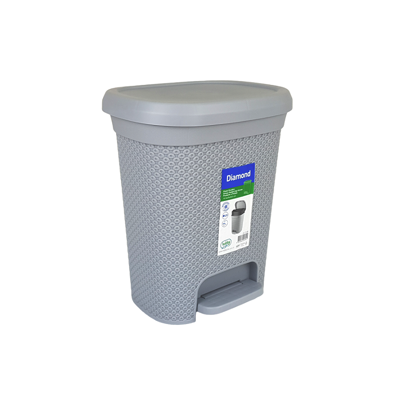 سلة مهملات بدواسة ماسية سعة 6.5 لتر