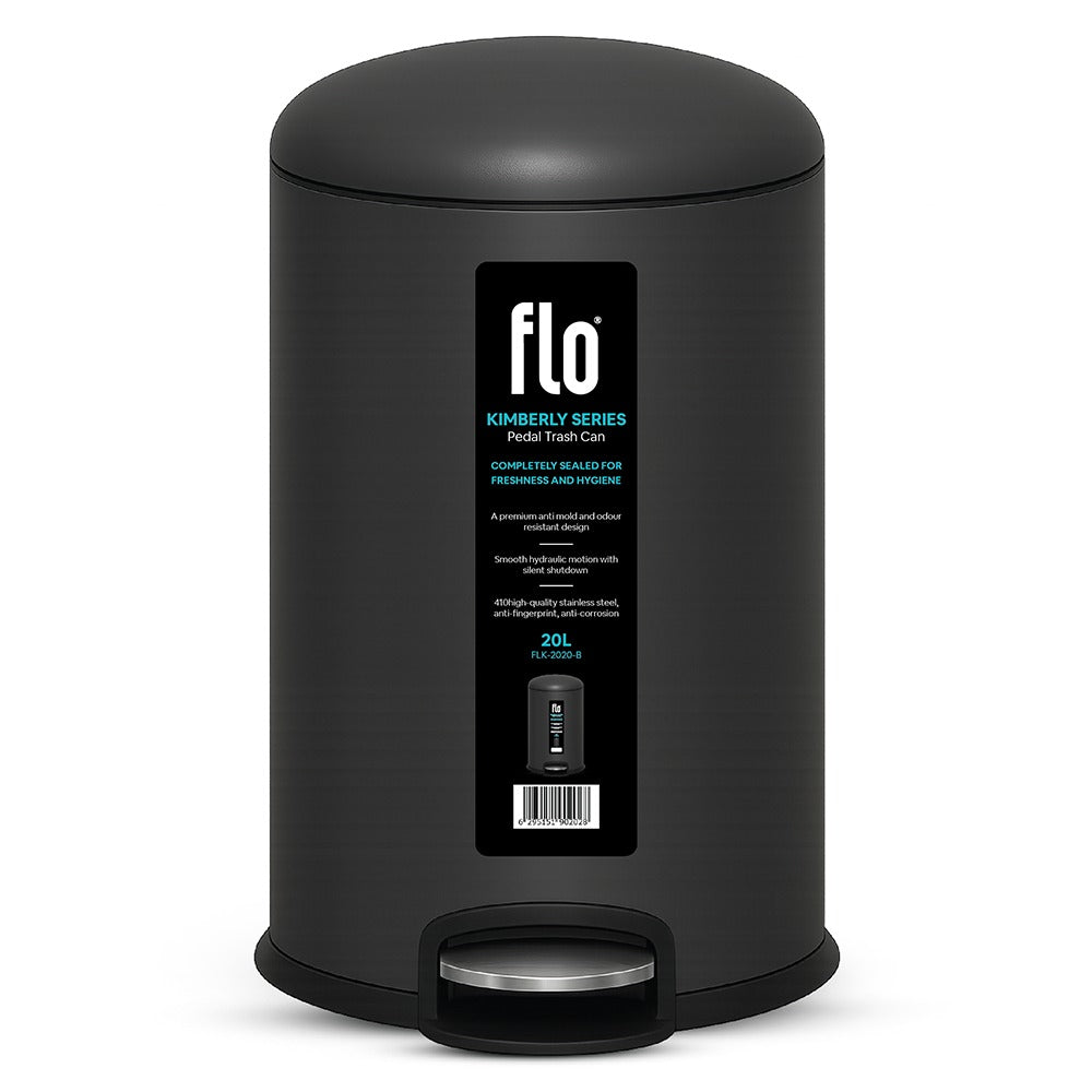 FLO S.S DUSTBIN - KIMBERLY BLACK 20L