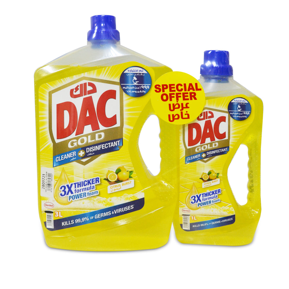 DAC Dinsinfectant Gold Citrus 3L+1L