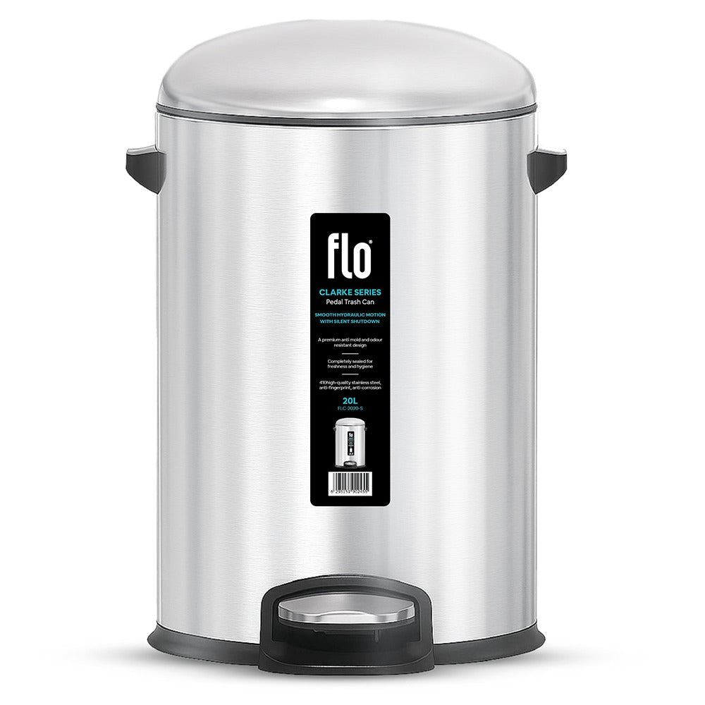 FLO S.S DUSTBIN - CLARKE  MATT STEEL 20L