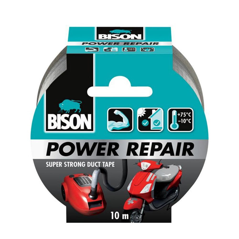 Bison Power Repair Tape Grey Roll 10M L114