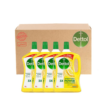 Dettol Multipurpose Floor Cleaner 3L Lemon-Pack of 4