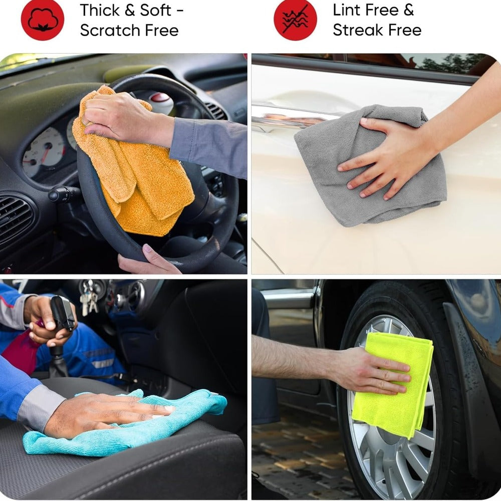 CLEANY GENIE Microfiber Cloth Blue Pack of 12