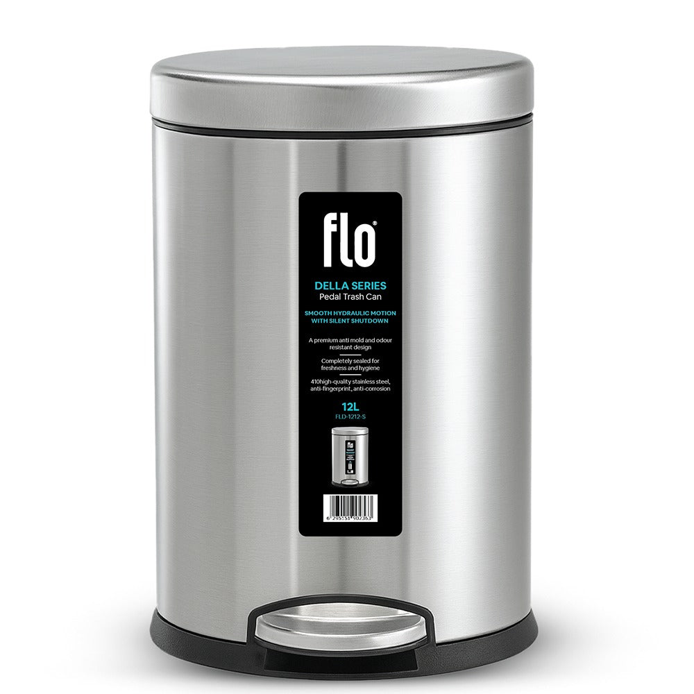 FLO S.S DUSTBIN - DELLA MATT STEEL 12L