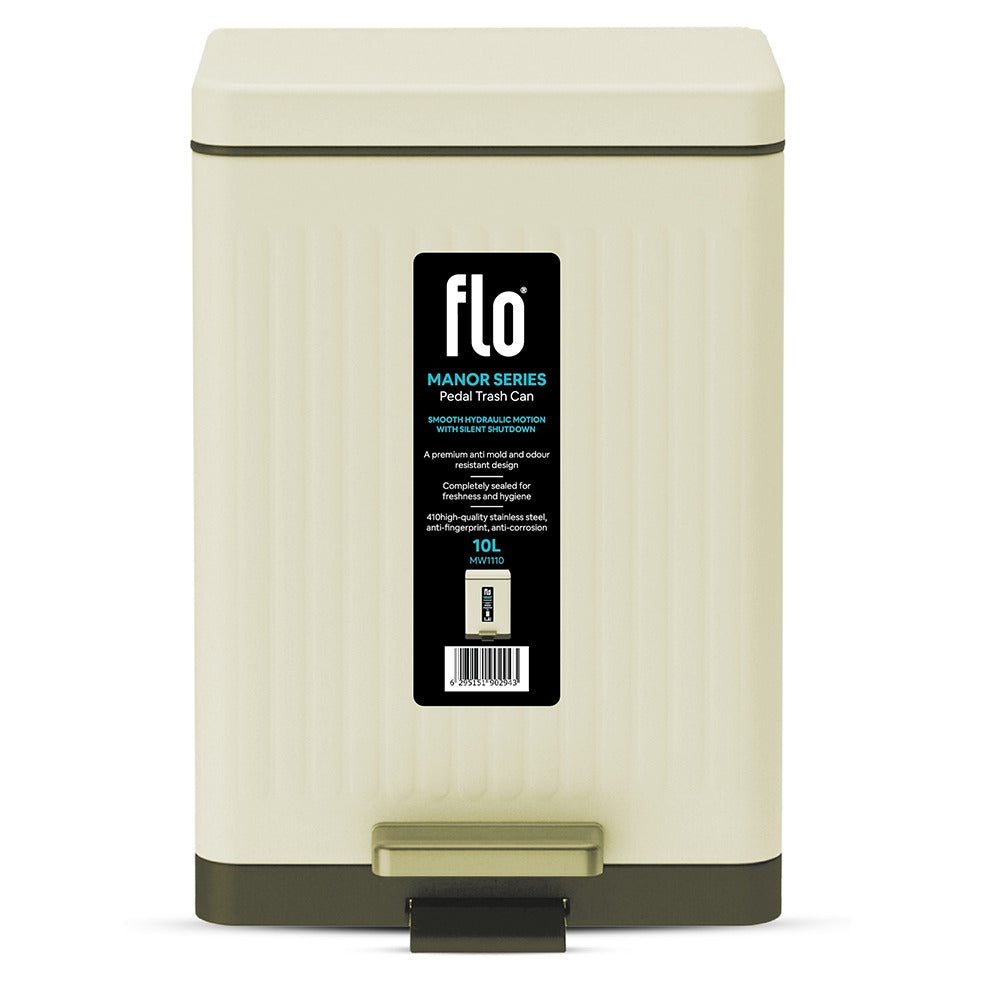 FLO DUSTBIN - MANOR  MILK WHITE 10L