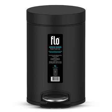FLO DUSTBIN - SERENE  BLACK 6L