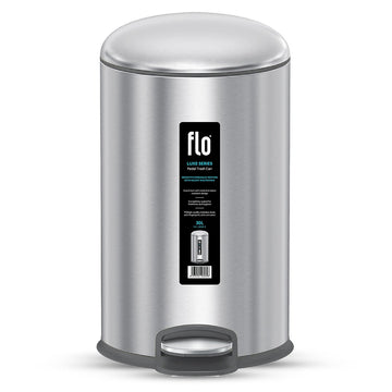FLO DUSTBIN - LUXE  MATT STEEL 30L